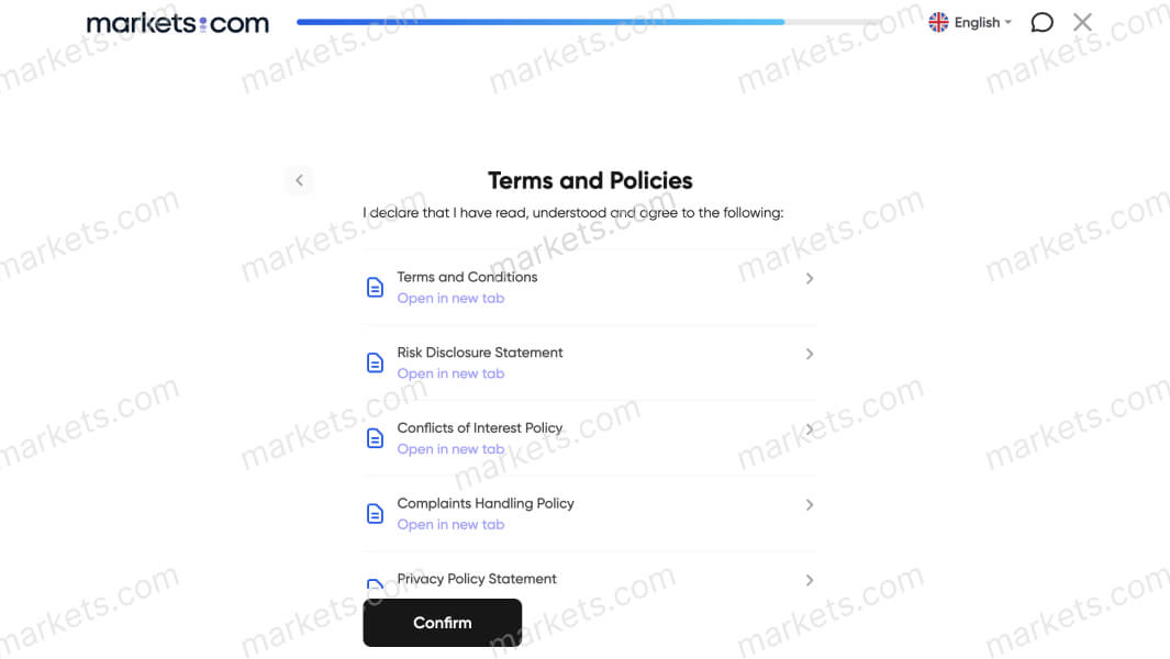 Documents about trading terms and policies.