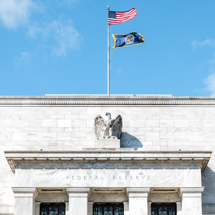 US flag at Federal Reserve