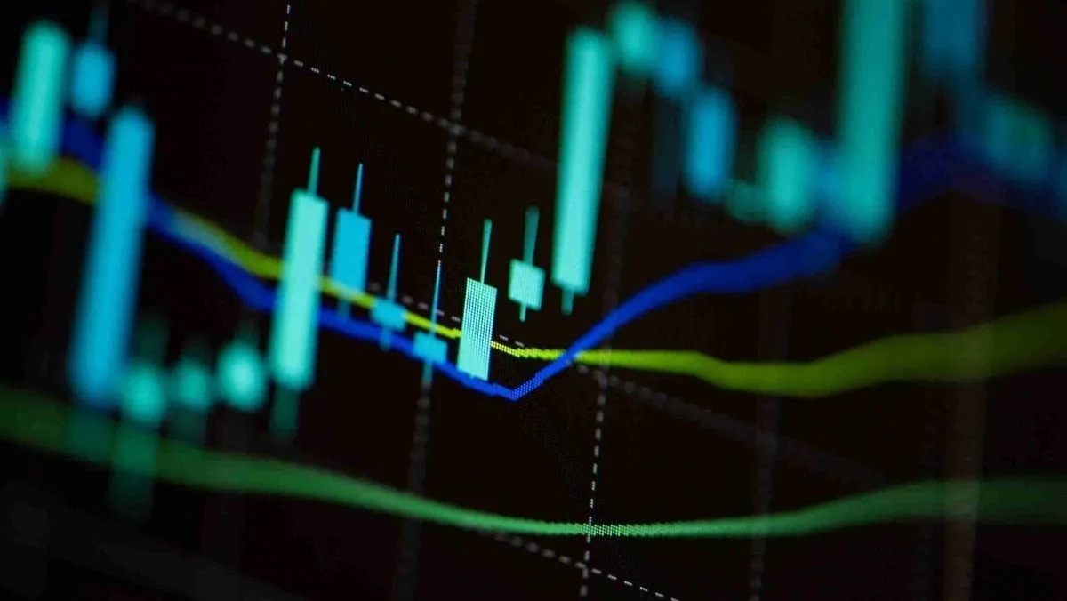 Two-line intersection, bright colored candlestick patterns