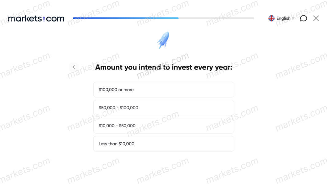 User's annual trading budget amount.