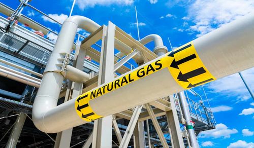 Natural gas news: High-pressure pipeline at a compressor station.