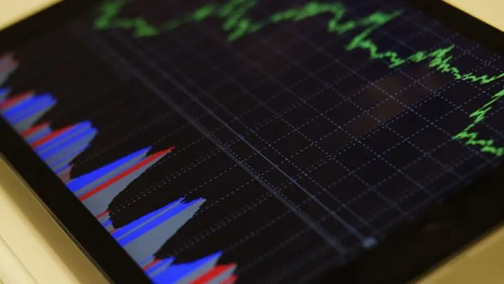 trading chart of CFD bonds on a tablet