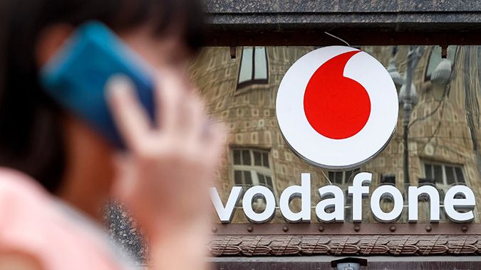 Vodafone shares sank